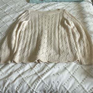 Loft Cream Knit Sweater